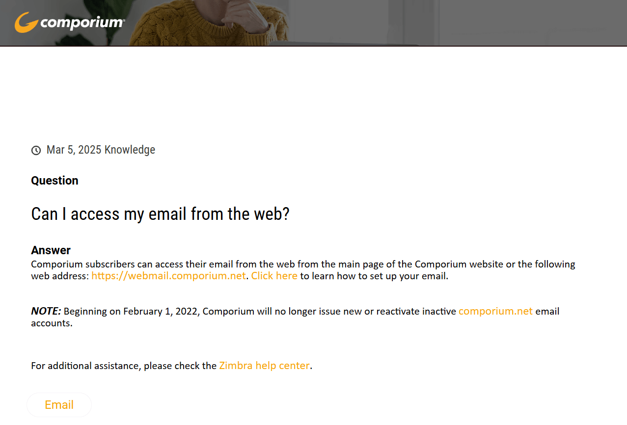 Comporium Webmail
