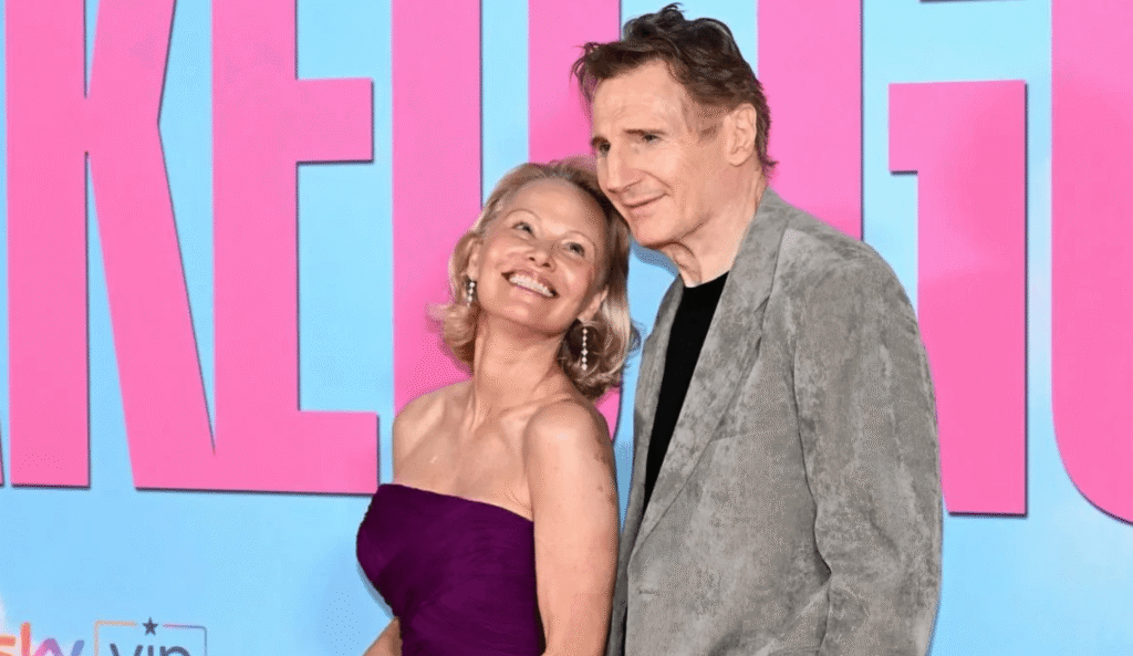 Liam Neeson and Pamela Anderson