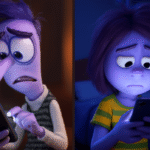 inside out 2 glued to phone